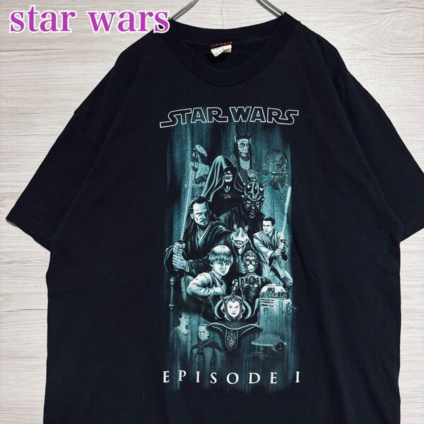 【入手困難】 star wars スターウォーズ エピソード1 Tシャツ 2XLサイズ ヴィンテージ 映画 ムービー ゆったり 半袖 海外輸入