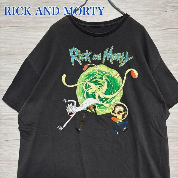 【入手困難】RICK AND MORTY リックアンドモーティ Tシャツ 2XLサイズ キャラクター 一点物 レア 半袖 春服 夏服 ビッグプリント