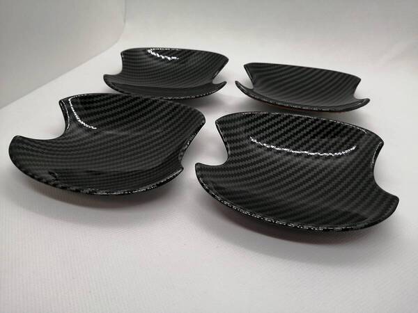 ★新品★ トヨタ ライズ RAIZE ダイハツ ロッキー ドアハンドル プロテクター 4個セット ブラックカーボン調 カスタムパーツ