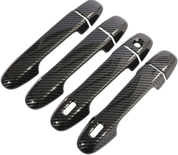★新品★ アクア NHP 10系 ヴィッツ 130系 フォレスター SK系 ドアハンドルカバー ブラックカーボン 調
