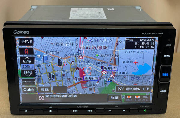 ホンダ 純正ナビ Gathersギャザズ VXM-184VFi(JVC KENWOOD製/7インチ/フルセグ/セキュリティコードあり/動作確認)中古品※画面線キズあり※