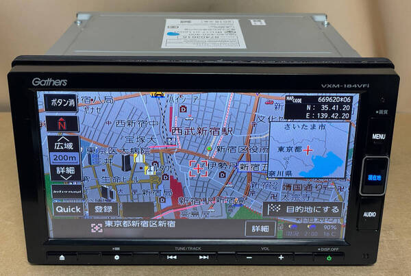 ホンダ 純正ナビ Gathersギャザズ VXM-184VFi(JVC KENWOOD製/7インチ/フルセグ/セキュリティコードあり/動作確認)中古品