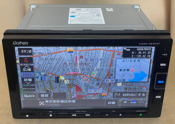 ホンダ 純正ナビ Gathersギャザズ VXM-184VFi(JVC KENWOOD製/7インチ/フルセグ/セキュリティコードあり/動作確認)中古品