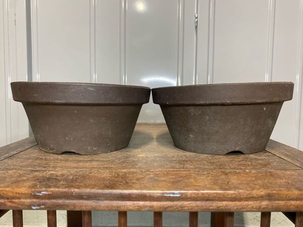 植木鉢 素焼き 鳥泥 6号 2点セット 観葉植物 多肉植物 山野草 草花 花 雑木 松盆栽 小品盆栽 盆栽 ガーデニング 鉢 盆栽鉢