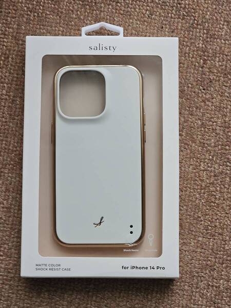 Hamee ハミィ salisty iPhone 14 Pro ケース マットカラー 耐衝撃 オフホワイト 未開封