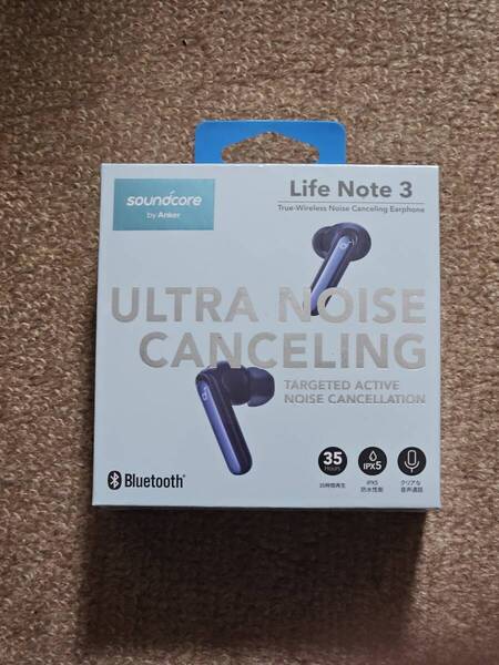 ANKER アンカー フルワイヤレスイヤホン Soundcore Life Note 3 A3933N31 左右分離 ノイズキャンセリング対応 Bluetooth対応 未開封
