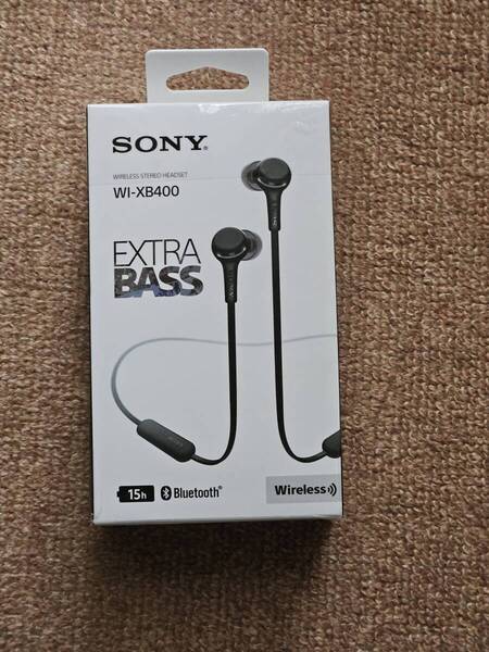 SONY ソニー ブルートゥースイヤホン EXTRA BASS ブラック WI-XB400 BZ ネックバンド Bluetooth対応 未開封 保証書つき