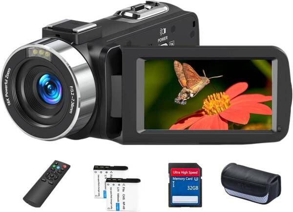 ビデオカメラ 8K YouTubeカメラ 6400万画素 3インチタッチモニター