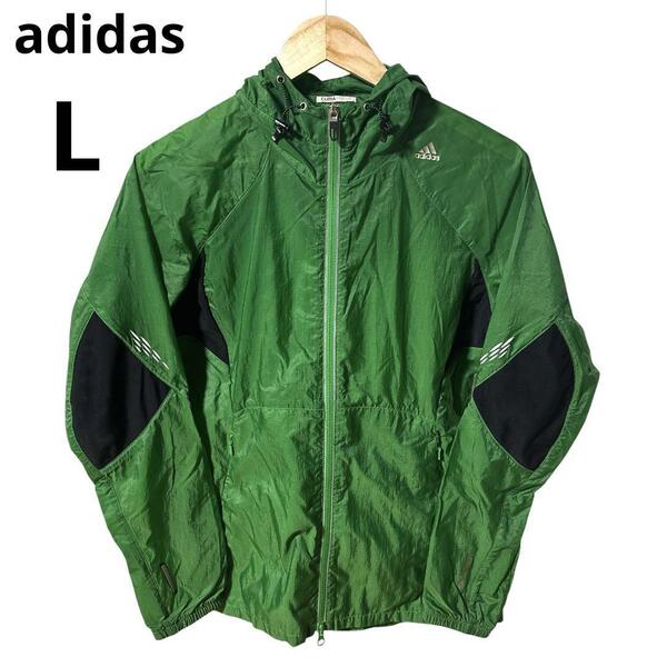 アディダス adidas ナイロンジャケット ウインドブレーカー L 薄手