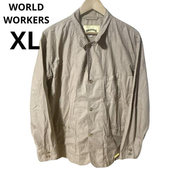 WORLD WORKERS ベージュ 薄手ジャケット BIG JOHN XL