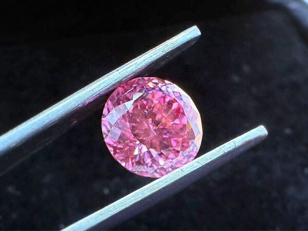 モアサナイト ピンク pink ロシアンカット 1.0CT 6.5mm 百花カット ルース 裸石 証明書付き 百面カット 桜 さくら モアッサナイト