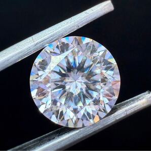 モアサナイト プラムブロッサムカット 無色透明 1.0CT 6.5mm ルース 証明書付き