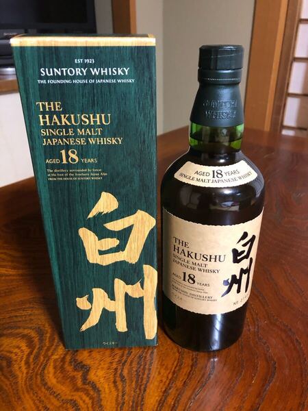 SUNTORY 白州18年 化粧箱 シングルモルトウイスキー 未使用 新品 送料無料