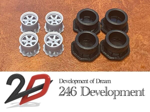 PM005 1/32 18in楽プラ用ホイール 37Vmk2タイプ4本セット②#ザ・スナップキット