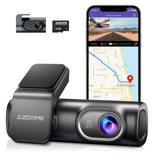 ドライブレコーダー 前後カメラ 2K WiFi リアカメラ 360° 駐車監視 小型 Gセンサー SDカード付属 ドラレコ 新品 未使用