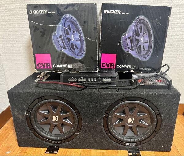 KICKER COMPVR10 ウーファー2基セットアンプ付