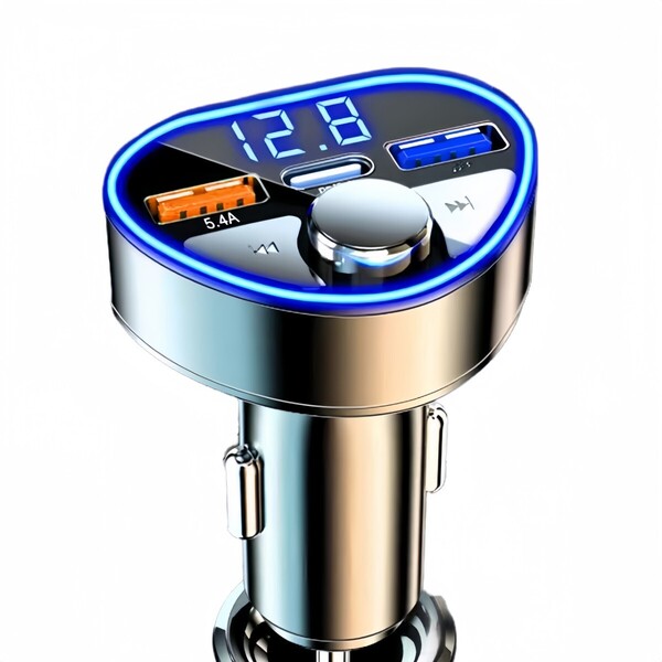 PD33w 急速充電器 USBチャージャー 5.4A FM トランスミッター カーチャージャー USB充電器 シガーソケット充電器 ハンズフリー