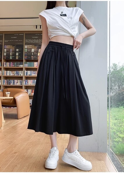 ワイドパンツ ハイウエスト アイスシルク ガウチョパンツ キュロット 脚長 スカーチョ カジュアルワイドパンツ スカンツ 接触冷感