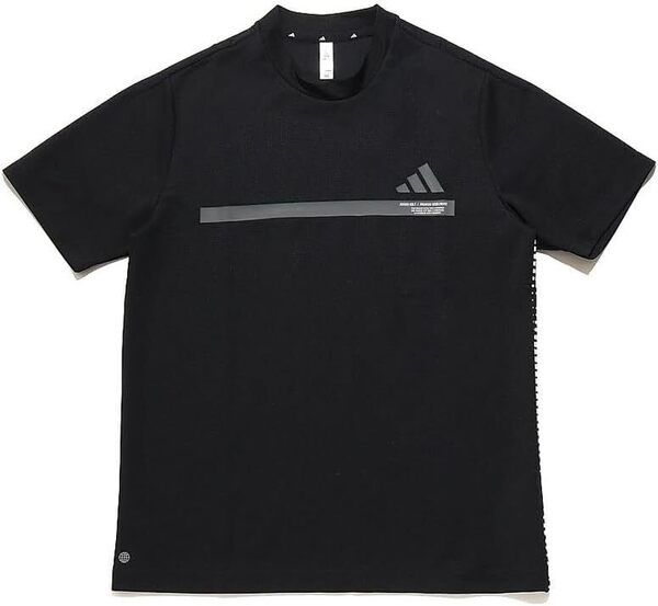 送料無料◆新品◆adidas GOLF ビックアディダスロゴ 半袖モックネックシャツ◆(XL)◆NMJ43 (HZ1416)◆アディダス ゴルフ