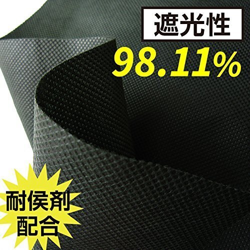 固定ピン40本&黒丸40枚付き 1mx10m2個 防草シート