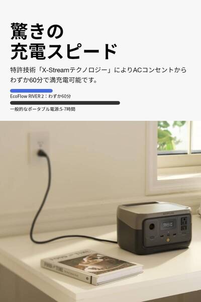 短時間フル充電 ポータブル充電器 持ち運び便利