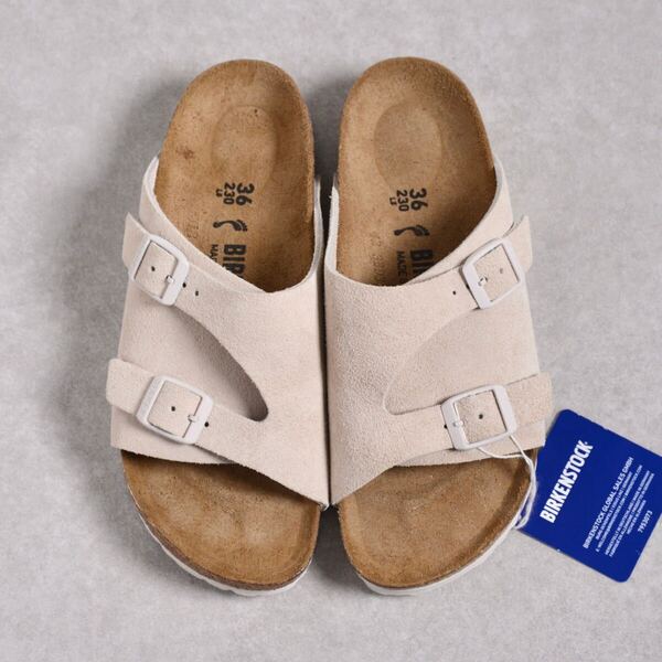 【size36 ナロー】【未使用品】ビルケンシュトック チューリッヒ ストーンコイン スエード レディース