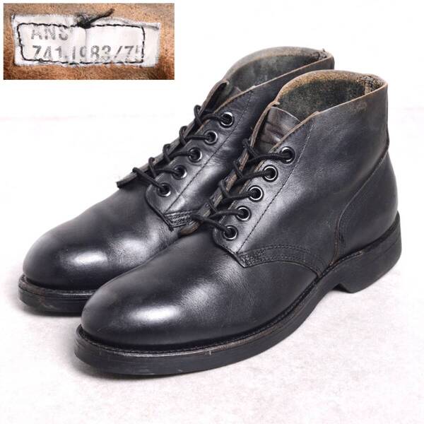【US9.5R】【良品】希少 茶芯 83年製 US NAVY チャッカブーツ 5ホール アメリカ軍 海軍 ヴィンテージ アメリカ製 ARMY 米軍実物 USN