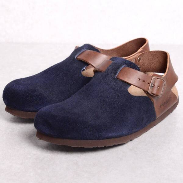 【size38 ナロー】【良品】タタミ ビルケンシュトック タタミ ユーコン ロンドン ネイビー ブラウン BIRKENSTOCK TATAMI Yukon LONDON