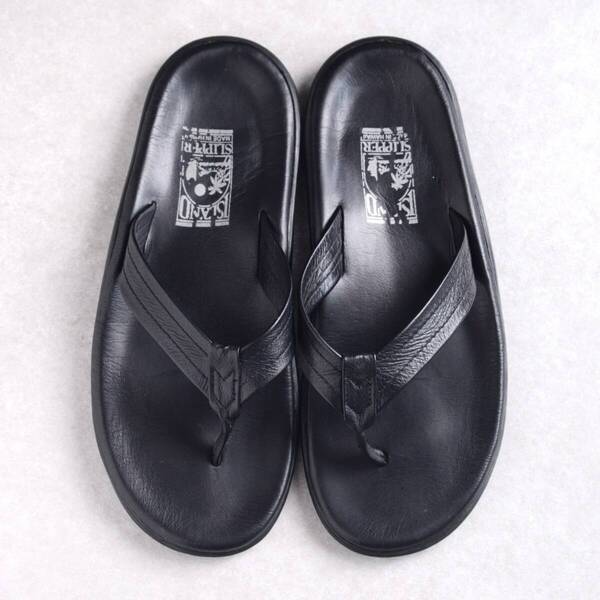 【size10】【良品】アイランドスリッパ プロ レザー 黒 ブラック メンズ トング サンダル ISLAND SLIPPER PRO TONG