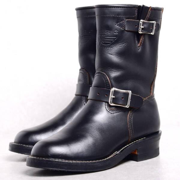 【size6.5】【茶芯】美品 VIBERG ヴァイバーグ (ビバーグ) エンジニア ブーツ クロムエクセル シフト 黒 ブラック