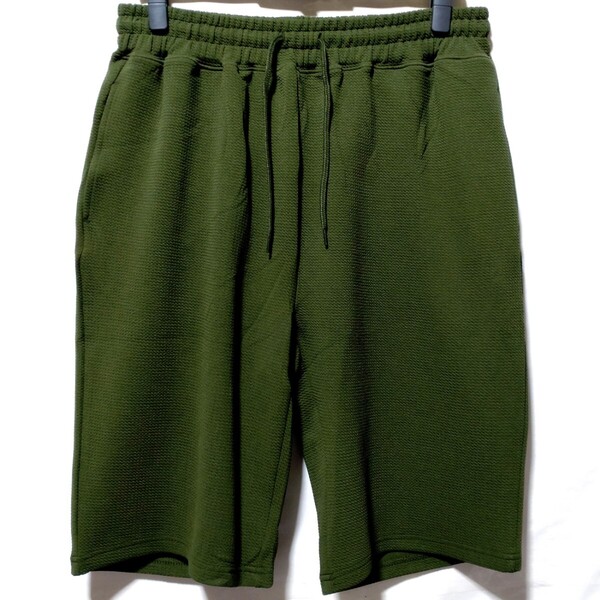 特価/未使用【サイズ=3L(2XL)】ストレッチ&ドライ/メンズ/左右ポケット付き/ハーフパンツ/胴囲=104~114cm/khaki