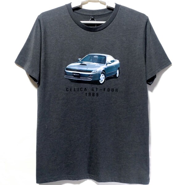 特価/未使用【サイズ=L】 CELICA GT-FOUR/セリカ ジーティーフォー/メンズ/半袖/Tシャツ/胸囲=96~104cm/杢charcoal