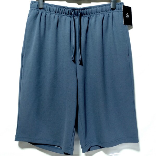 特価/未使用【サイズ=M】ノーブランド/メンズ/左右ポケット付き/ストレッチ/ハーフパンツ/胴囲=76~84cm/blue.gray