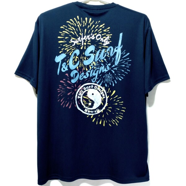 特価/未使用【サイズ=5L(4XL)】T&C surf Designs Hawaii/タウン&カントリー/吸汗速乾/メンズ/半袖/Tシャツ/胸囲=116~124cm/navy