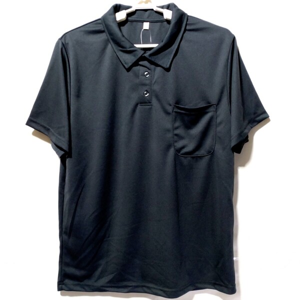 特価/未使用【サイズ=LL(XL)】吸汗速乾/抗菌防臭/メンズ/ポケット付き/半袖/ポロシャツ/胸囲=104~112cm/charcoal