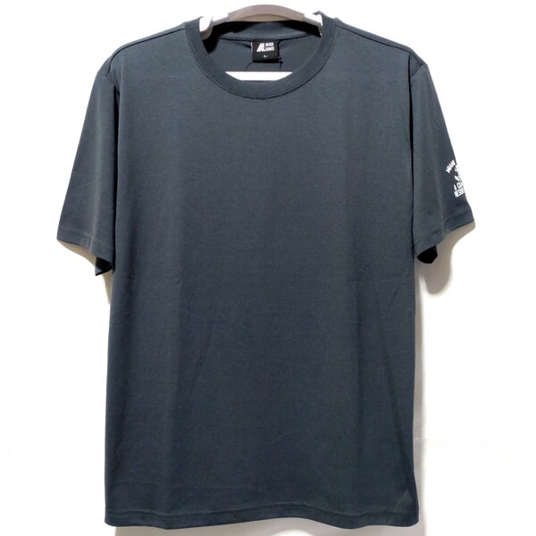 特価/未使用【サイズ=L】アメカジ/袖英字ワンポイント/メンズ/半袖/Tシャツ/胸囲=96~104cm/charcoal