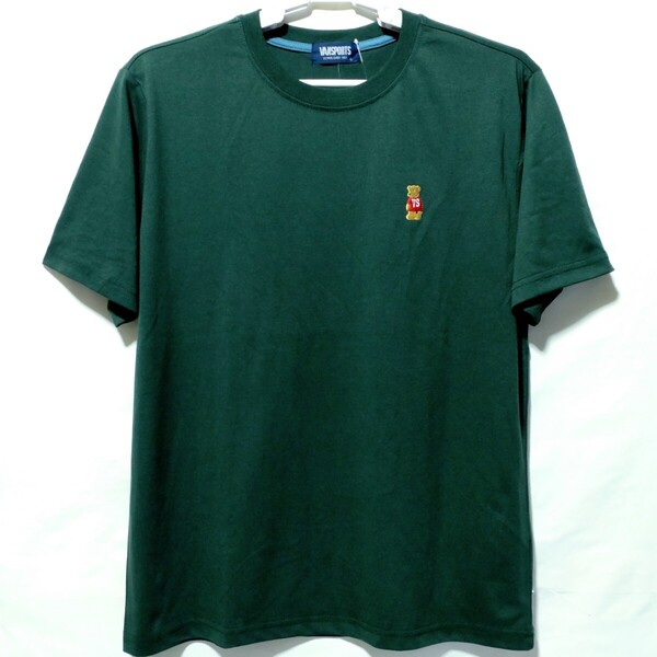 特価/未使用【サイズ=L】VANSPORTS/ヴァンスポーツ/胸ワンポイント/メンズ/半袖/Tシャツ/胸囲=96~104cm/green