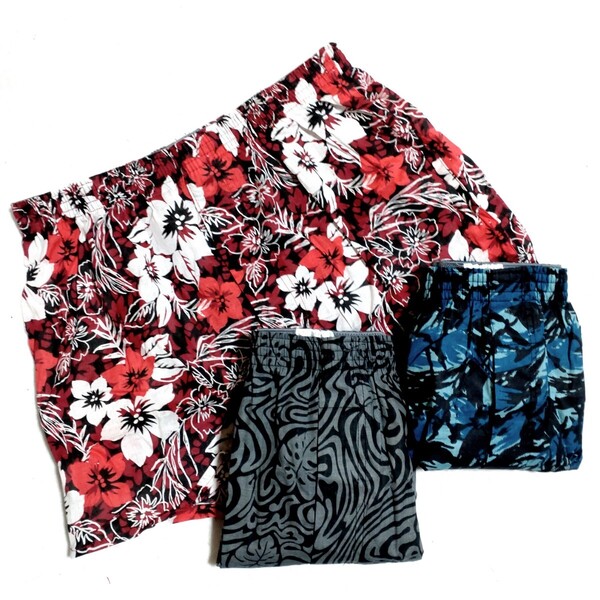 特価/未使用【3枚組/サイズ=LL(XL)】ノーブランド/メンズ/前開き/トランクス/胴囲=94~104cm/画像の柄3枚②