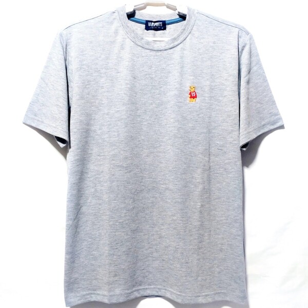 特価/未使用【サイズ=M】VANSPORTS/ヴァンスポーツ/胸ワンポイント/メンズ/半袖/Tシャツ/胸囲=88~96cm/杢gray