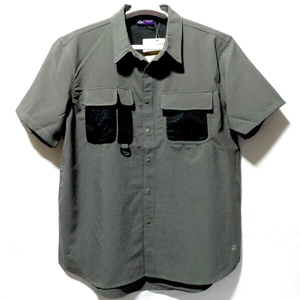特価/未使用【サイズ=L】TULTEX/タルテックス/メンズ/半袖/オーバーシャツ/ジャケット/胸囲=96~104cm/d.green