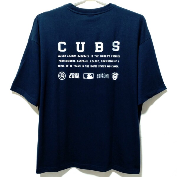 特価/未使用【サイズ=4L(3XL)】MLB/CUBS/メジャーリーグ ベースボール/カブス/メンズ/半袖/Tシャツ/胸囲=110~118cm/navy