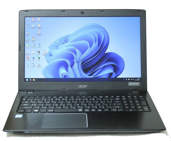 薄型デュアルストレージ★acer TMP259M SSD256GB +HDD500GB 7th core i5 メモリ-8GB Win11 15.6' office2021 カメラ★動作良好 管0773