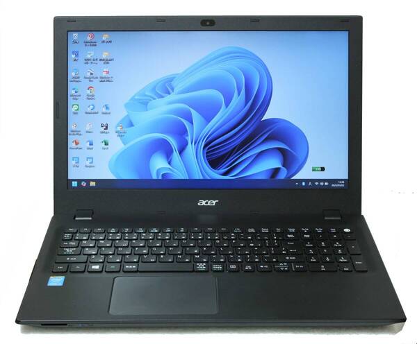 薄型ハイスペック★acer TMP257M 新品SSD240GB core i3 メモリ-8GB Win11(24H2) 15.6' office2021 カメラ bluetooth★美品 管9922