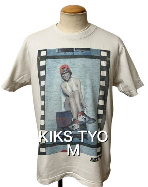 希少 KIKS TYO 木口亜矢 グラビア Tシャツ M 白 キックスティーワイオー 00s ビンテージ ヴィンテージ xpv