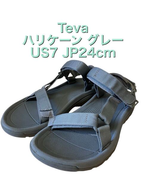 TEVA テバ HURRICANE ハリケーン US7 JP24cm グレー レディース メンズ ユニセックス スポーツ サンダル xpv