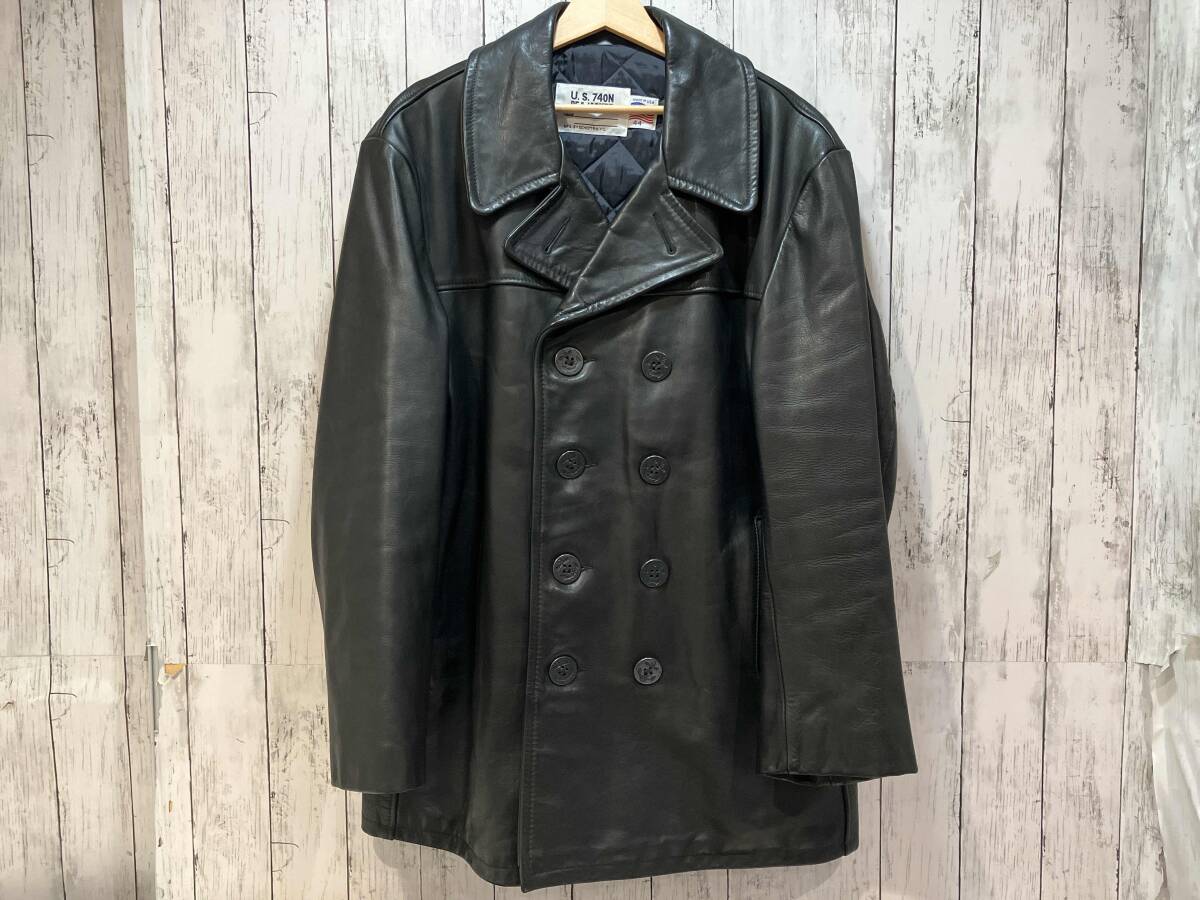 【超稀少サイズ!】SCHOTT ショット ピーコート 44 ブラック アメリカ製 Yahoo!オークション -「schott ピーコート 44」の落札相場・落札価格
