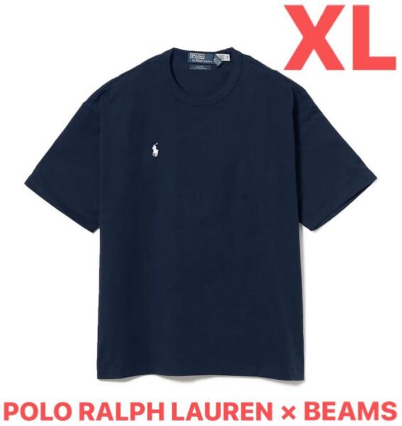 【POLO RALPH LAUREN × BEAMS】Heavy weight Tee with right pony【XL】ネイビー 紺【ポロラルフローレン × ビームス】Tシャツ T-Shirt