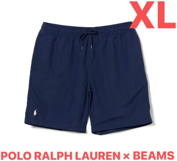 【POLO RALPH LAUREN × BEAMS】Long Traveler Swim Shorts【XL】ネイビー【ポロラルフローレン × ビームス】ナイロンショートパンツ 新品