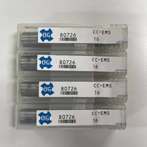 【OSG】4本セット ハイススクエアエンドミル CC-EMS 16 4刃センタカット ショート 刃径16mm シャンク径16mm 80726