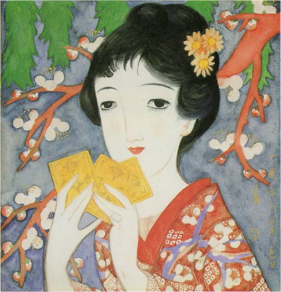 新品 竹久夢二「春」の特殊技法高級印刷 A4版サイズ 額なし 特価980円(送料込)即決